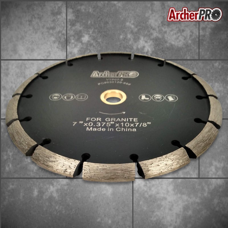 ArcherPro Archer PRO 7" in. Crack Chaser Diamond Blades for Concrete, Granite and Marble Repair. for use on Angle Grinder. - Image 5